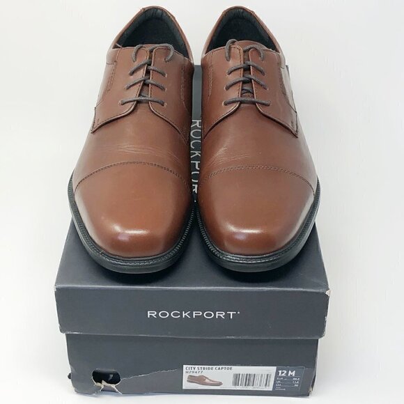 Rockport Men\'s City Stride Cap Toe Oxford, Tan, Size 12 M main image 10